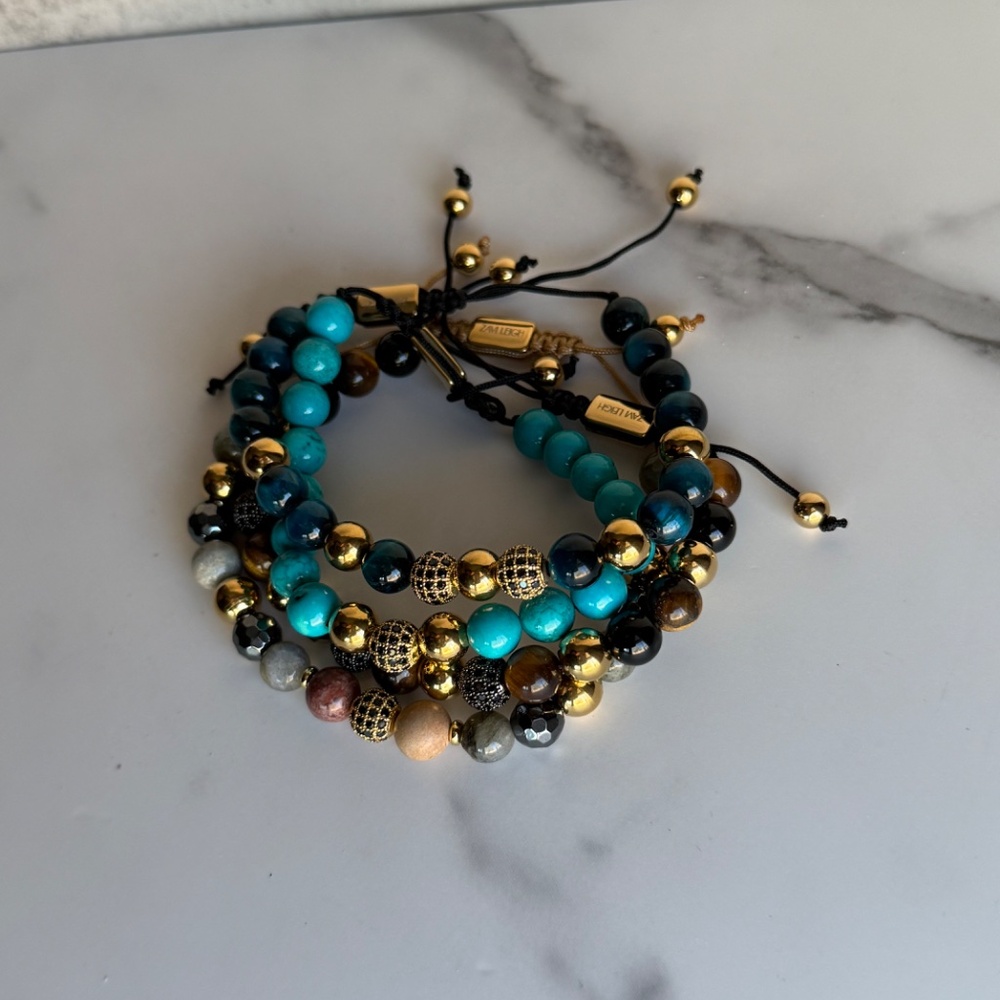 Beaded Rope String Bracelet Stack - Picture 4 of 9